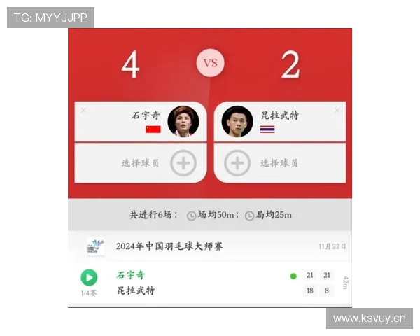 石宇奇直落两局轻取昆拉武特